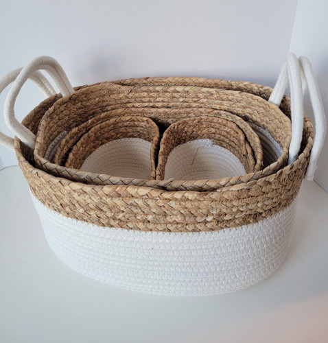 Coiled fiber baskets set 5 - coiled,