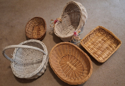 Wicker baskets assortment of - wicker,