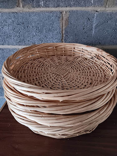 Set beige woven wicker - set,
