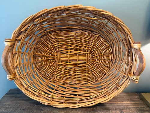 Wicker gathering basket - wicker,