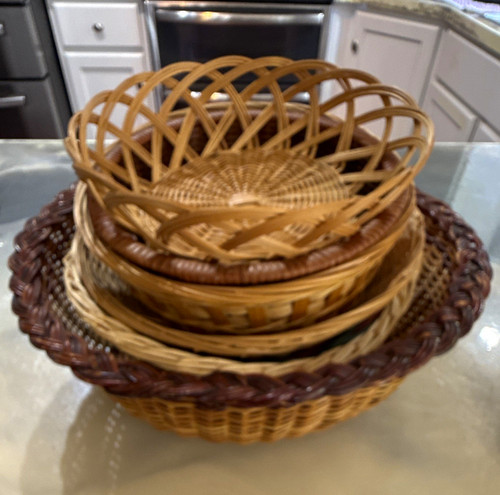 7pc round wicker - 7pc, set