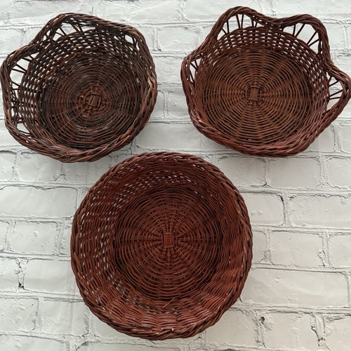 Wicker shallow baskets - shallow,