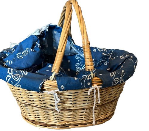 Natural wicker baskets handles - natural,
