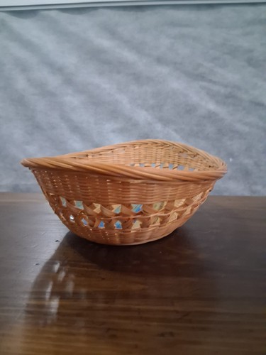 Oval wicker basket - oval, brown