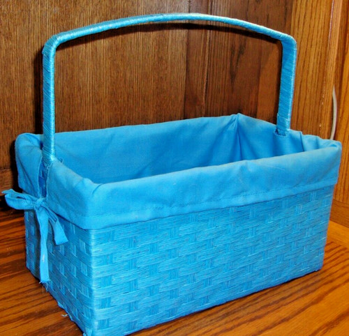 Blue wicker woven w 7 - blue,